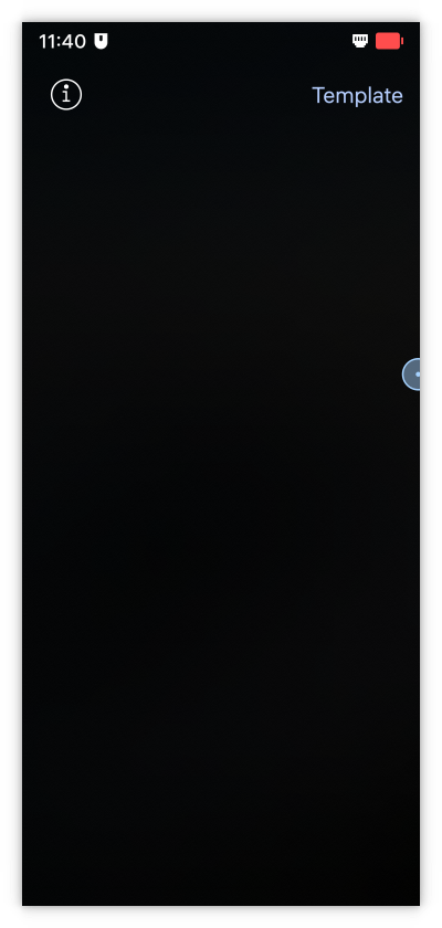 Начальная страница в эмуляторе