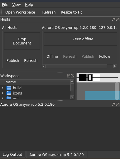 Окно QmlLive Bench