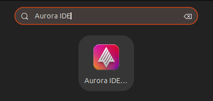 Starting Aurora IDE using Ubuntu application launcher